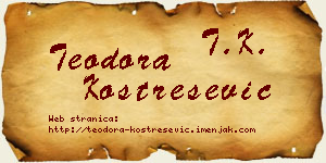 Teodora Kostrešević vizit kartica